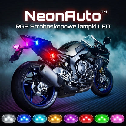 NeonAuto™ - RGB Stroboskopowe lampki LED z pilotem i USB
