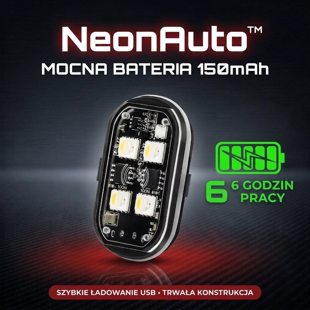 NeonAuto™ - RGB Stroboskopowe lampki LED z pilotem i USB